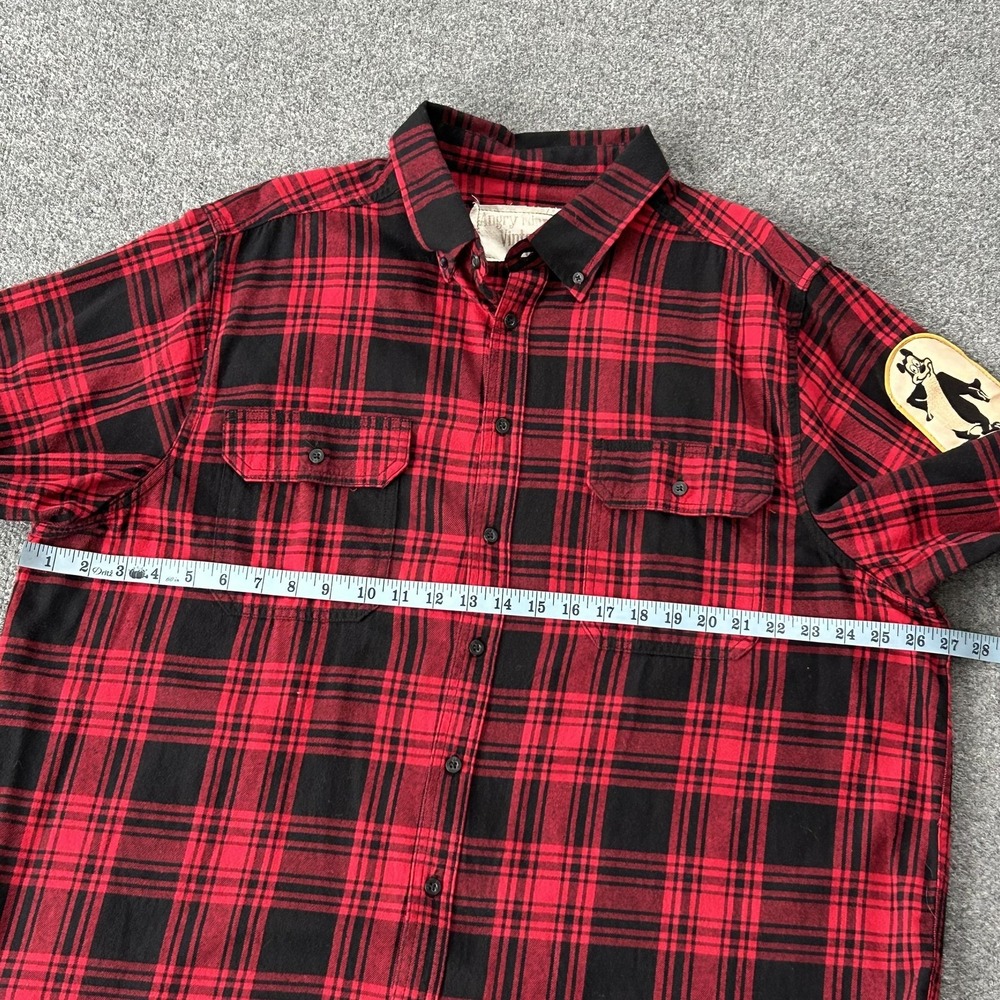 Hamms Beer Flannel Shirt Mens 2XL Red Plaid Angry Minnow VTG‎ Canvas Old Tag - Picture 5 of 12